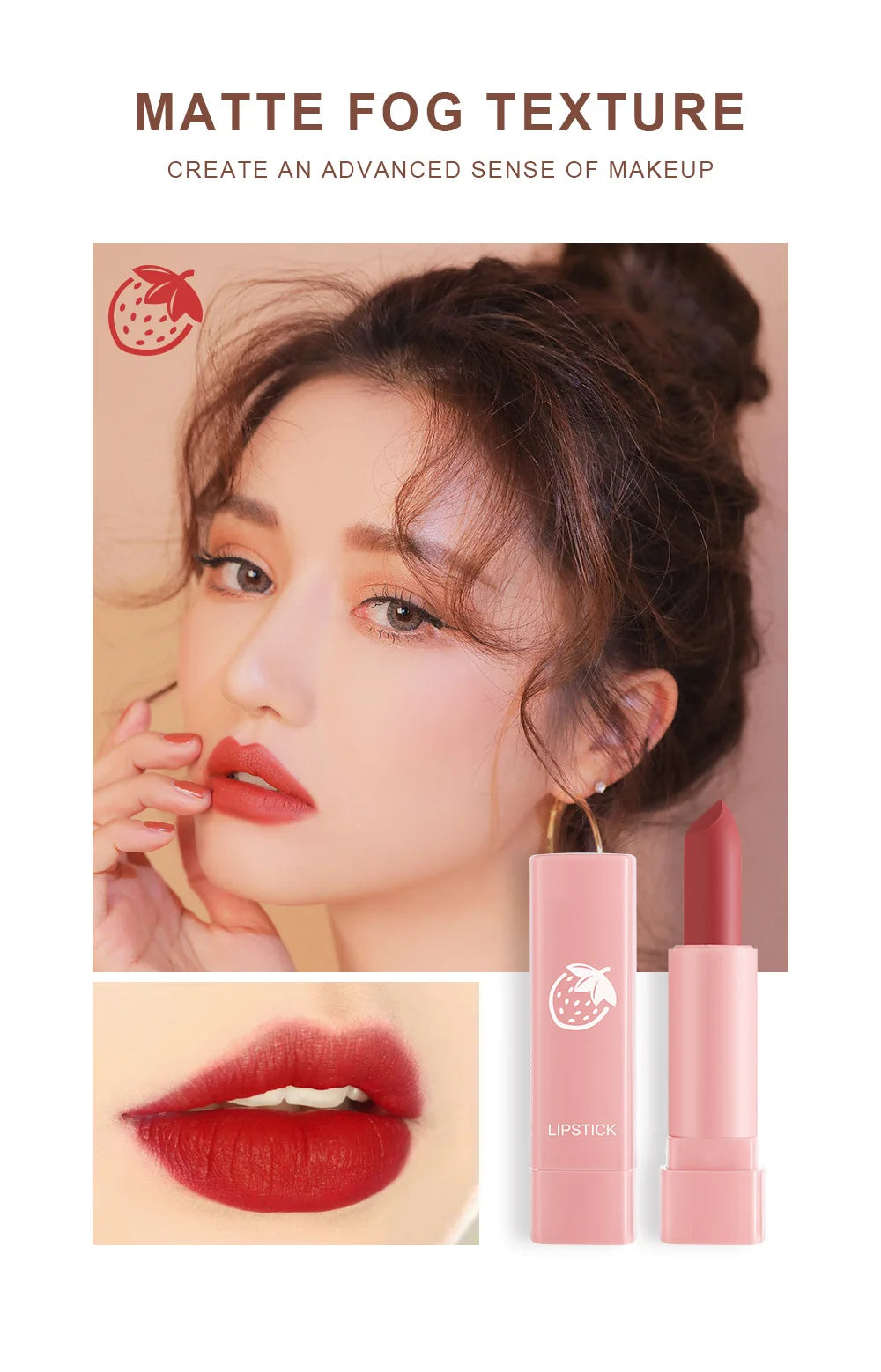 Ten-Piece Lipstick Set, Matte, Long-Lasting, Fade-Resistant Lip Balm, Matte Finish, Brightening, Commuter-Friendly, Nude Color, Gentle and Elegant Lipstick