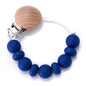 BPA-Free Silicone Pacifier Clips Chain with Beads Dummy Clip Holder Soother Teething Toy Chew Gift for Babies
