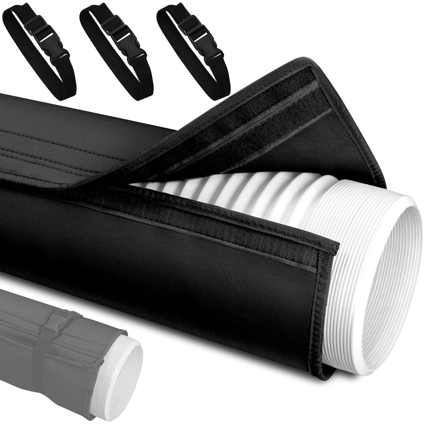 Portable AC Hose Insulation Sleeve Air Conditioner Hose Cover Wrap Fits for 5" & 5.9" Dia Exhaust Hose with 3 Adjustable Straps