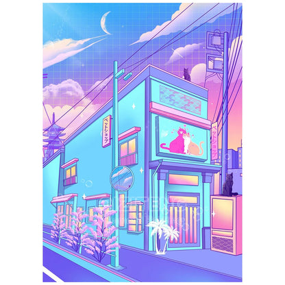 DIY Cartoon Diamond Painting AB Rhinestone Embroidery Landscape Mosaic Cross Stitch Handmade Art Set Children Room Decoration