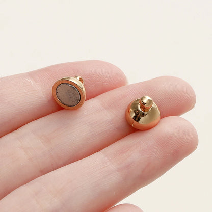 4/6pcs/lot 8*14MM 14K/18K Gold Plated Metal Brass Magnetic Bracelet Clasp Beads for DIY Jewelry Making Findings Accessories