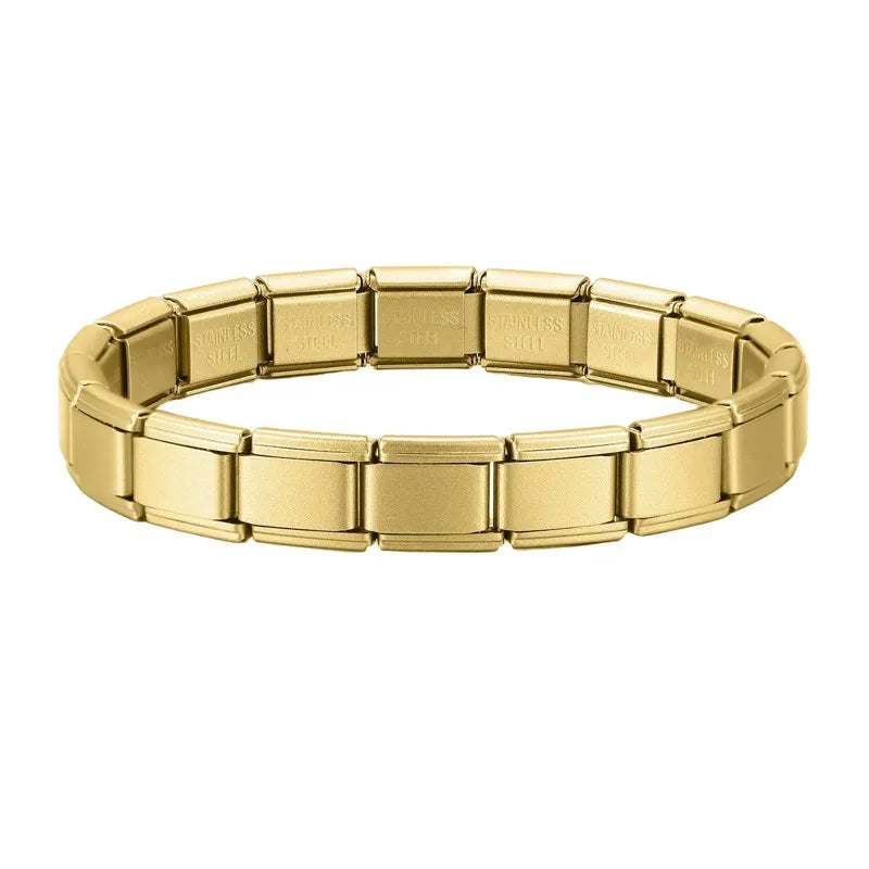 Y2K Italian Charm Bracelets DIY Basic Elastic Charm Stainless Steel Bracelet Fashion Women'S Jewelry Making Wholesale