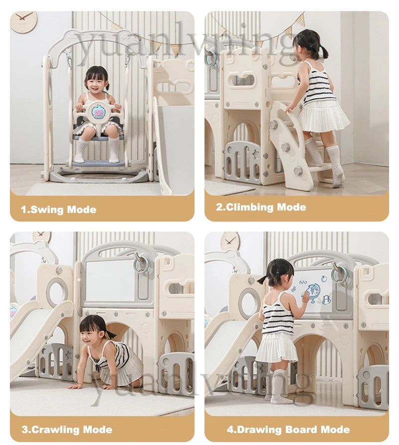 Multi-Function Children's Swing And Slide Set Baby Climbing Activity Toy Home Play Area for Kids