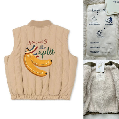 2025 KS Brand Winter Baby Boys Lambswool Jackets Vest Kids Clothes Girls Cherry Jackets Outerwear Coats Flight Suit Jackets 1-9Y