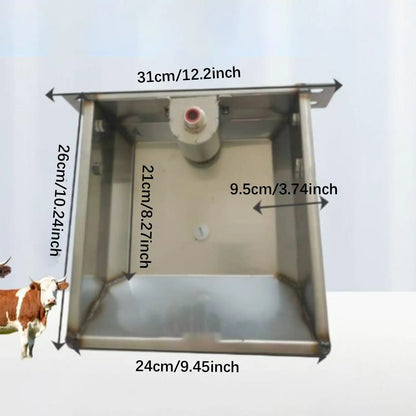 Stainless Steel Automatic Water Feeder Bowl for Farm Animals Horses Cattle Sheep Goats Pigs Easy Hydration