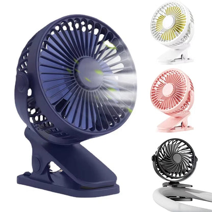 Stroller Fan for Baby Stroller Cart Hanging Fan Clip Mini Fan USB Quiet Electric Clip Fan Home 3 Speed Desktop Small Cooling Fan