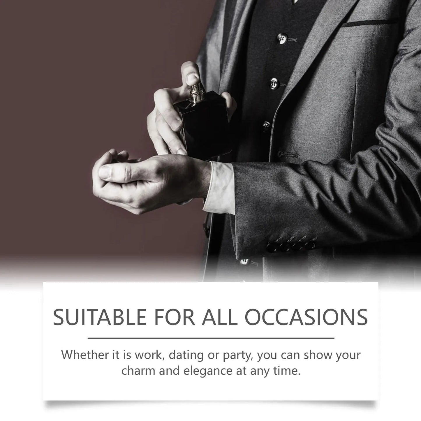 Roxelis Whiskey Scent Perfume Exude Elegance Lasting Charm Boost Confidence Light Fragrance Level Fragrance Spray for Men 50ml