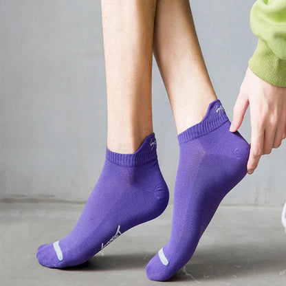 5/10/20/30 Pairs Men Ankle Socks Fashionable Letter Sports Style Odor Proof Sweat Absorbing Breathable Invisible Running Socks