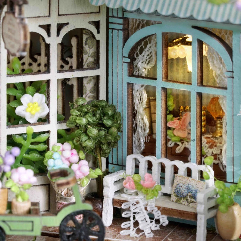 Mini Doll House DIY Small House 3D Puzzle Assembly Building Model Toys Home Bedroom Decoration With Furniture LED Lights Gifts