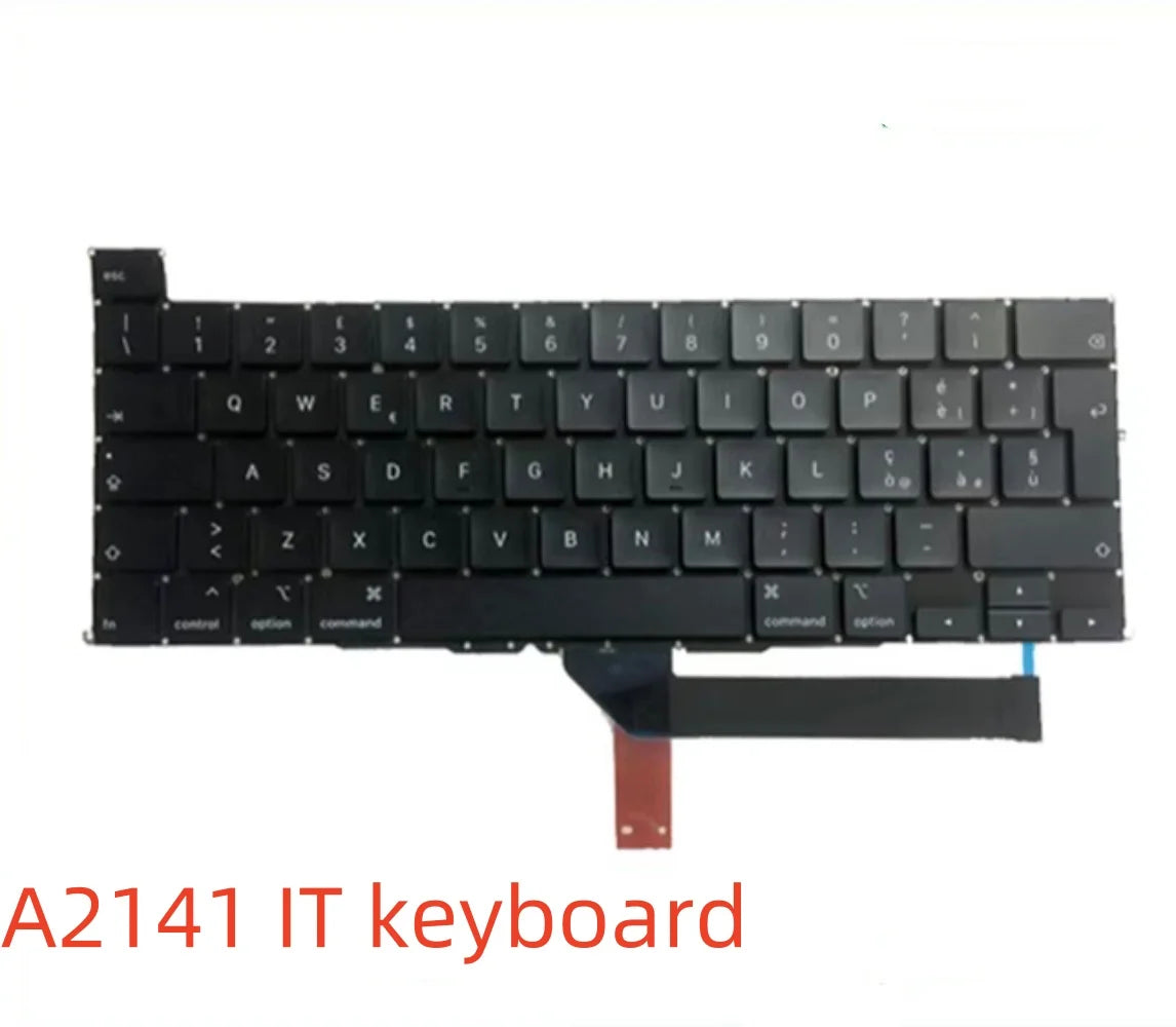 New A2141 Keyboard US UK EU French Spain German Italy EU for MacBook Pro Retina 16" A2141 2019 Year