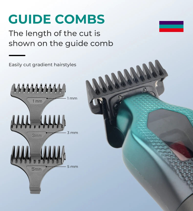 VGR electric hair clipper men's oil head carving electric push gradually changing color metal body 11000 RPM hair clipper V-997