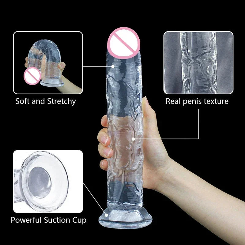 Cheap Realistic Butt Plug Jelly Dildo 5 Sizes Man Women Anal Sex Toys Gay Suction Cup Big Dick Soft Masturbators Small Penis