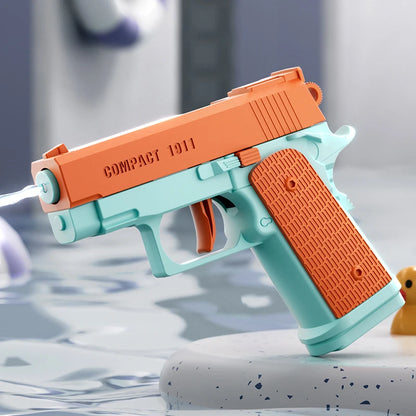 Mechanical Continuous Firing Water Gun Toys for Kids Summer Outdoor Beach Pool Toy High-pressure Mini Pistol Water Guns for Baby