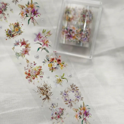 1Pc 100cm Flower Nail Foils for Transfer Paper Floral Stickers Rose Nails Wraps Tulip Nail Art Decorations