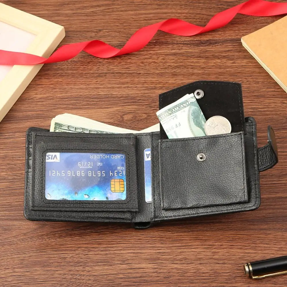 Men Wallets Leather Zipper Purse Man Slim Card Horders Quality Male Short Multi-card Wallet Coin Pocket Purse2027