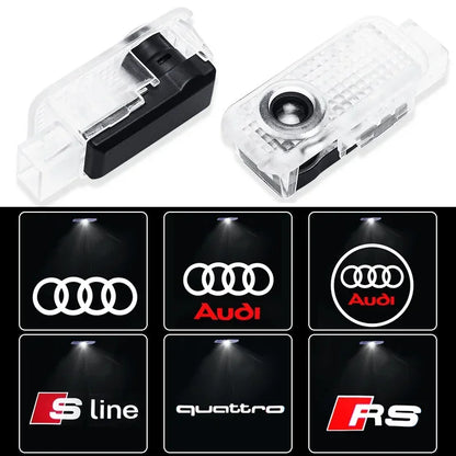 2PCS Car Door LED Light Logo Laser Projector Welcome Light For Audi sline TT Q2 Q3 Q5 Q7 Q8 A3 A4 A5 A6 A7 R8 B5 B6 B7 B8 C5 C6