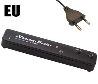 NAUJAS 220V/110V elektrinis vakuuminis sandarinimo aparatas su vakuuminio maišelio jungtimi, buitinis maisto šviežio maisto juodas vakuuminio sandarinimo aparatas