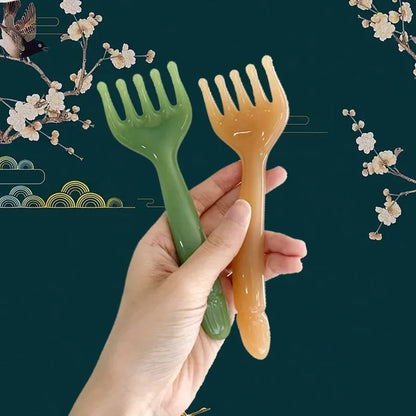 Resin 5-Claw Head Massager for Body Head Massager Scalp Gua Sha For Body Neck Leg Massage Scraping Stick Lymphatic Massage Tools