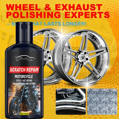 Car Wheel Rim Scratch Refurbishment Paste, Tire Rim Scratch Paint Repair Paste - Black And White Silver Aluminum Alloy Rim