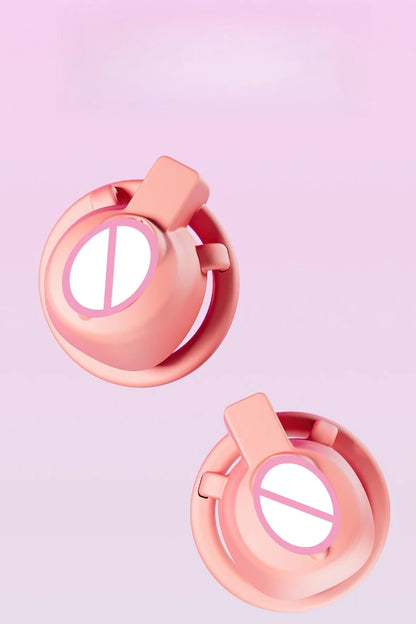 New Sissy Simulation Vagina Chastity Cock Cage Sex Toy with 4 Size Cock Ring Bdsm Penis Urethral Lock Adult Toy for Men