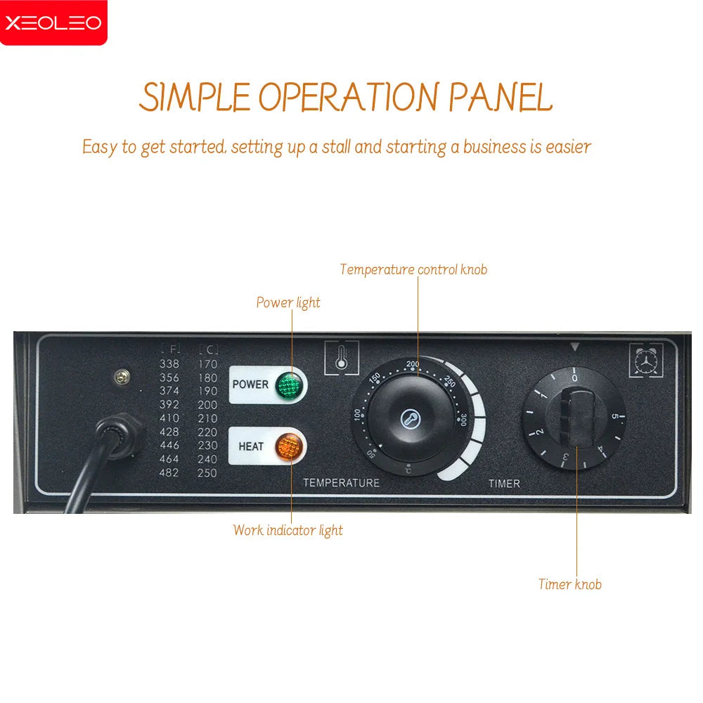 XEOLEO Commercial 20PCS Little Bear Shape Waffle Maker 3000W Electric Bear Waffle Make Machine Non-stick coating Snack Equipment