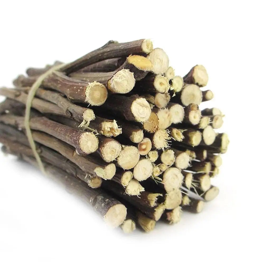 100% Natural Apple Branch Rabbit Chew Sticks Small Pet Chinchillas Netherlands Pig Hamster Bite Molars Clean Teeth Wooden Toys