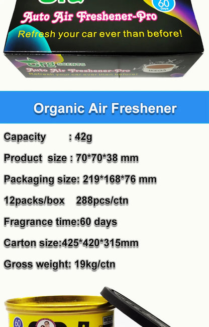 Car Interior Air Freshener Decorative Accessories Natural Wood Block Canned Car Aromatherapy Multi-functional Fiber Deodorant