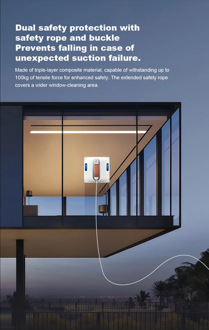 Robot Window Cleaner Liectroux S11,9000Pa Strong Suction, 4-Way Water Spray, Floating Scraping Tech, Smart Memory,APP Control