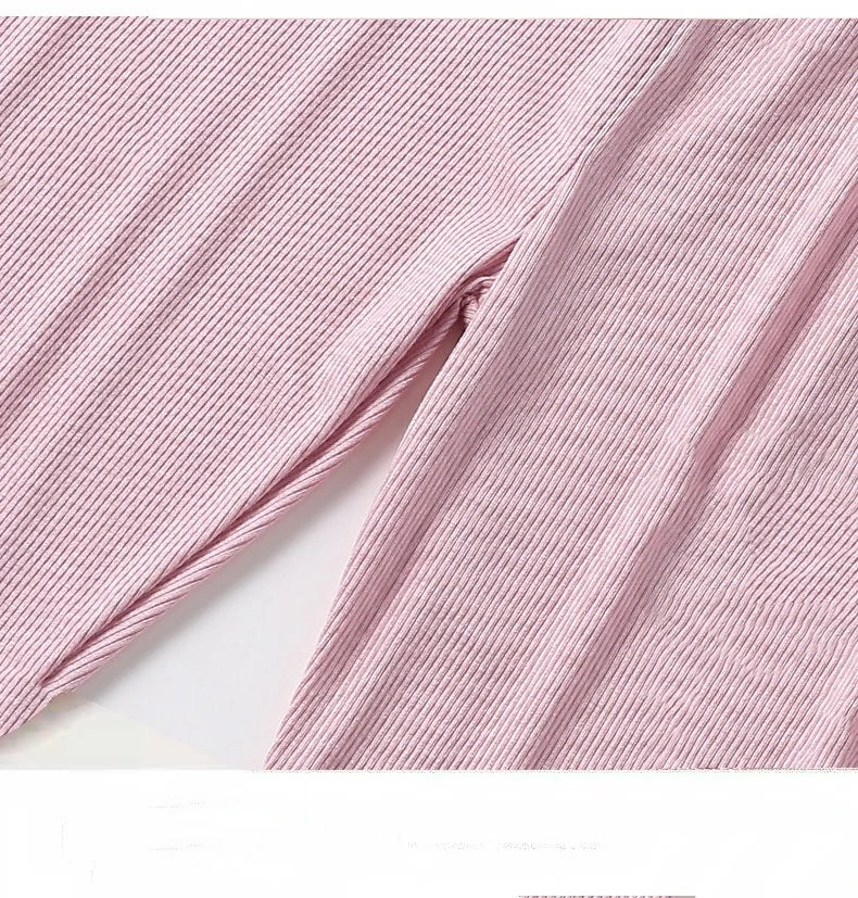 Summer 2026 kids Cropped Leggings Baby Girls Vintage Stripes Elastic Slim Lace cuffs Pants Leggings High Waist Girls Clothing