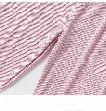 Summer 2026 kids Cropped Leggings Baby Girls Vintage Stripes Elastic Slim Lace cuffs Pants Leggings High Waist Girls Clothing