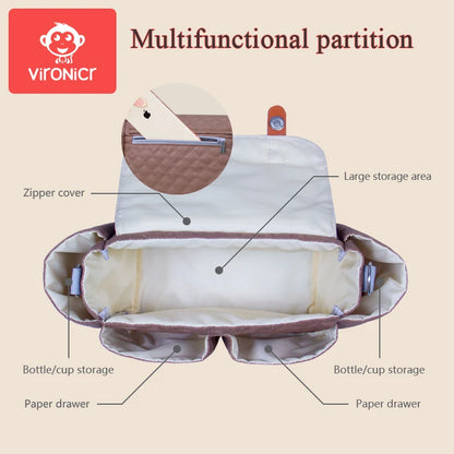 Stroller Organizer Bags Magnetic Buckle Mummy Travel Hanging Bag Bottle Holder Pram Diaper Bags Baby Stroller Accessories