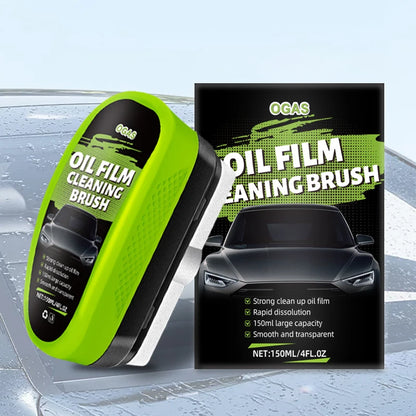 OGAS Automotive Car Glass Oil Film Cleaning Brush,150ml Glass Oil Film Remover for Car Window,Windshield Brush For Car Care