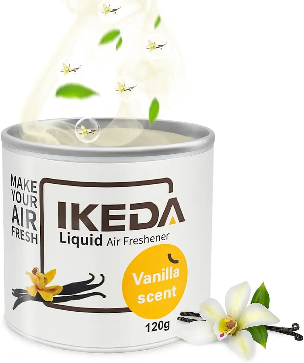 IKEDA Liquid Air Freshener Peach Scent, Odor Eliminator Deodorizer, Long-Lasting Freshness, Europe Style 120ml Bottle