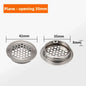 10pcs Round Cabinet Air Duct Vent Dia.19-53mm Stainless Steel Louver Mesh Hole Plug Decoration Cover Wardrobe Grille Ventilation