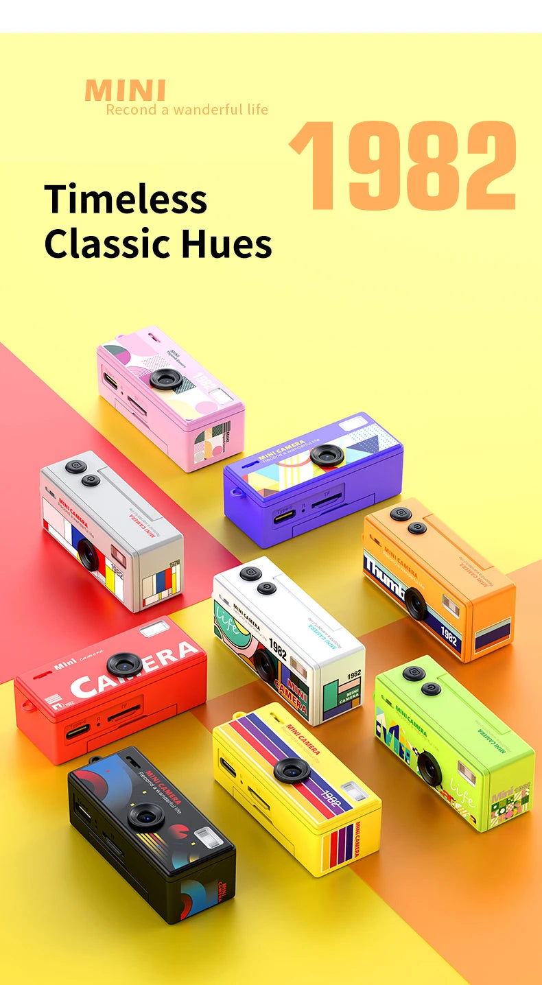 Ourlife Thumb Keychain Camera 0.96inch Flip Screen Retro CCD Mini Digital Camera 720P Very Small Camcorder Video Recorder