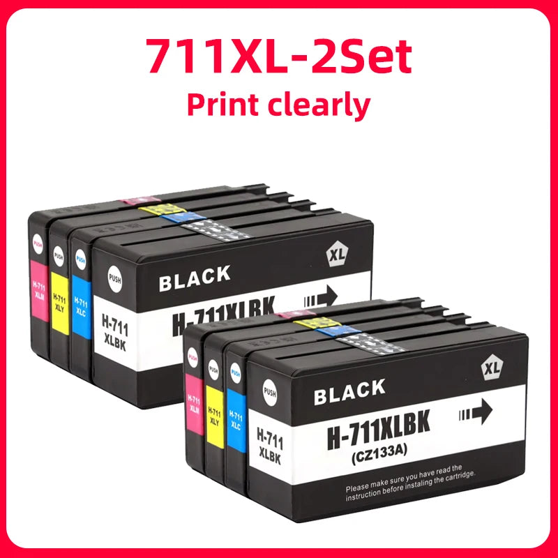 Compatible Ink Cartridge For HP 711 711XL For HP711 Replacement Ink Cartridge For HP DesignJet T520 T120 T530 T130Inkjet Printer
