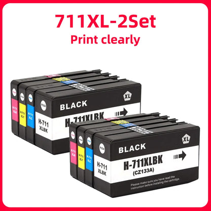Compatible Ink Cartridge For HP 711 711XL For HP711 Replacement Ink Cartridge For HP DesignJet T520 T120 T530 T130Inkjet Printer