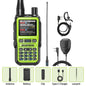 Baofeng UV-5R Mini Walkie Talkie Bluetooth Programming Wireless Copy Frequency Full Band 999CH AM FM Type-C Long Range Ham Radio