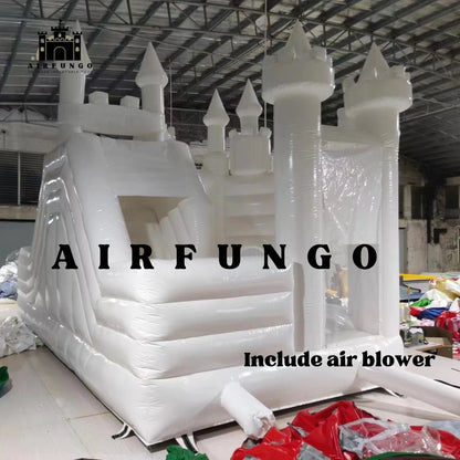 Customization White Bounce House Inflatable Bouncing House Bouncy Castle Combo With Slide And Ball Pit For Kids Birthday/Event