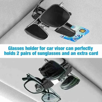 Car Glasses Case Auto Sun Visor Glasses Holder Sunglasses Clip Card Holder Eyeglasses Accessories Car Accessories Interior