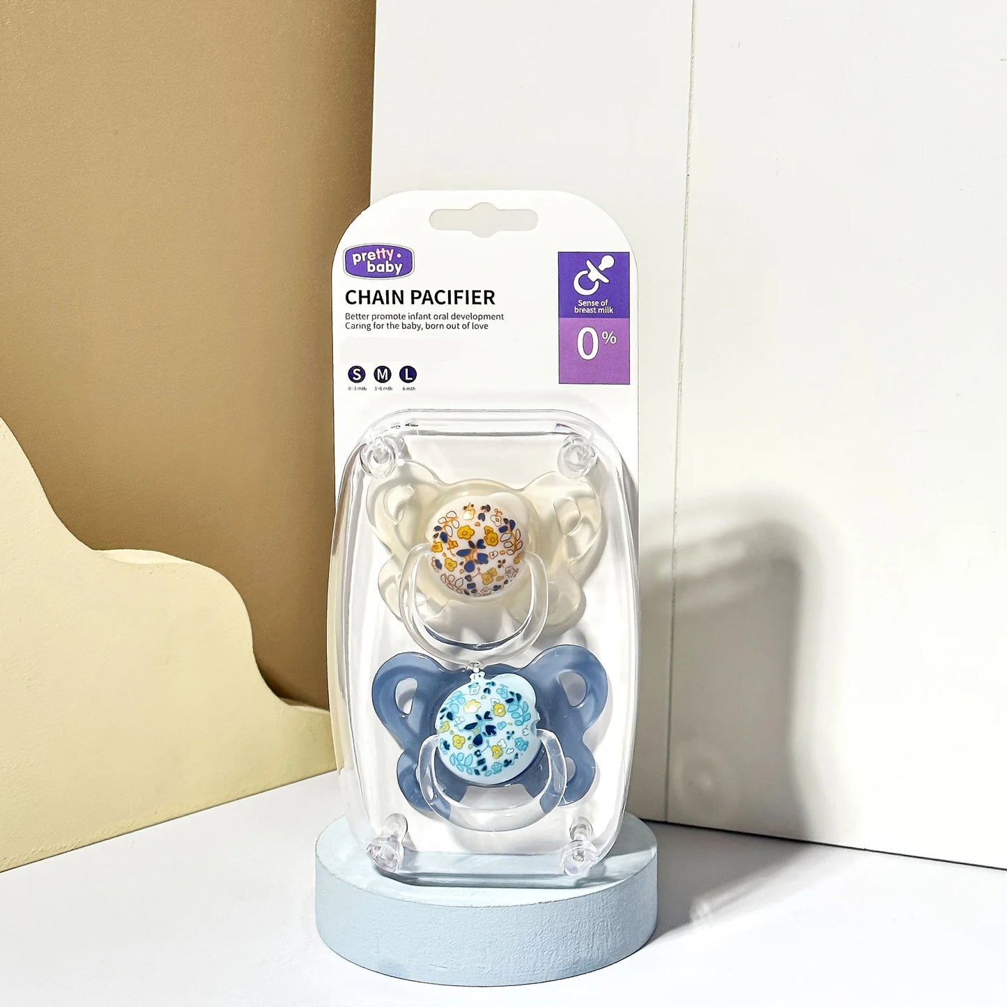 New 2pcs/4pcs Baby Pacifier with Cover, Flower-design Printed Soother with Thumb Nipple,Perfect Baby Shower Gift for Boy Girl