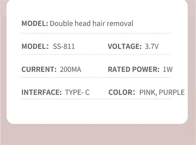Electric Razor for Women Bikini Underarm Lady Facial Razor Waterproof Double Head Hair Removal Epilator Electric Female Trimmer