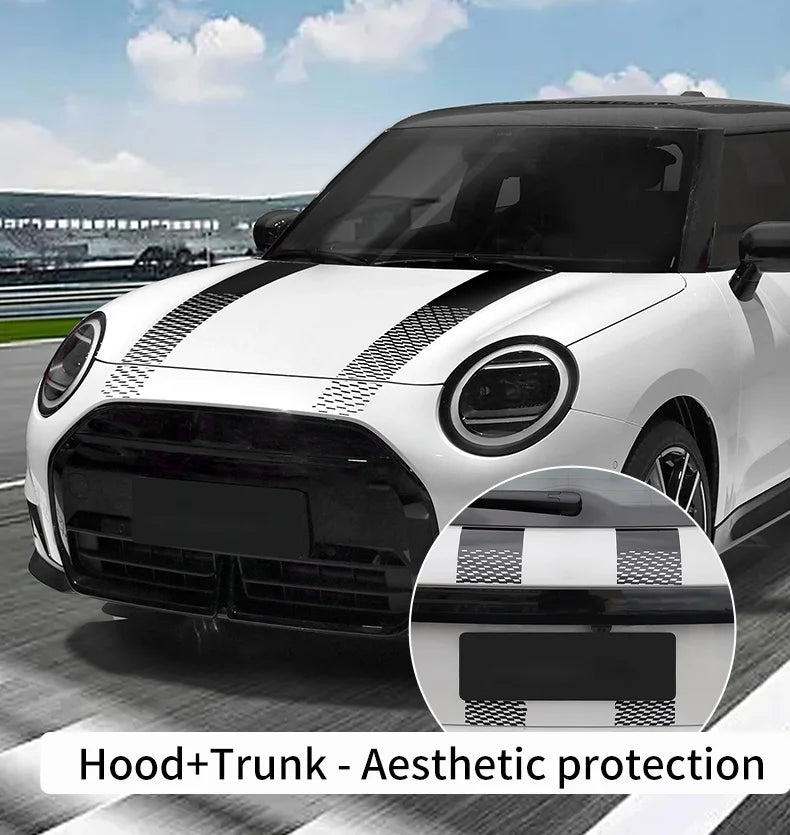 Car Engine Hood Vinyl Trunk Decal Stickers For Mini Cooper F56 F60 F55 F54 R56 R60 F65 F66 U25 J01 Countryman Car Accessories