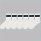 6/10 Pairs Men's Socks Spring Autumn Simple Casual Black White Striped Socks Breathable Mid Tube Sock High-quality Round Neck