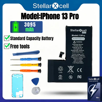 StellarXcell Choice Battery for iPhone 11 12 13 14 15 Mini Plus Pro Promax Original Capacity Replacement Bateria High Quality