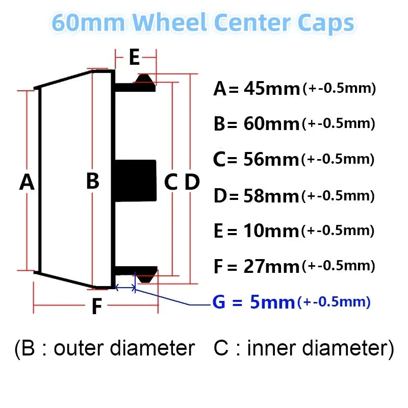 4pcs 60mm 64mm 65mm 68mm 69mm  Car Wheel Center Caps With Enkei Logo Emblem Car Accessories for Wheel Hubcaps Hub Cover High Cap