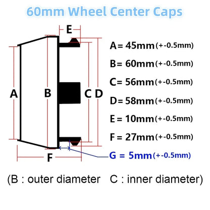 4pcs 60mm 64mm 65mm 68mm 69mm  Car Wheel Center Caps With Enkei Logo Emblem Car Accessories for Wheel Hubcaps Hub Cover High Cap