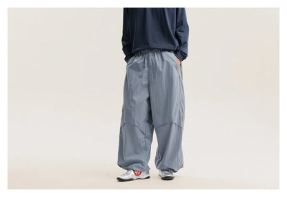 Men Women Splice Fashion Outdoor Loose Casual Lightweight Quick Dry Sports Cargo Baggy Pants Track Trouser Jogger Sweatpants