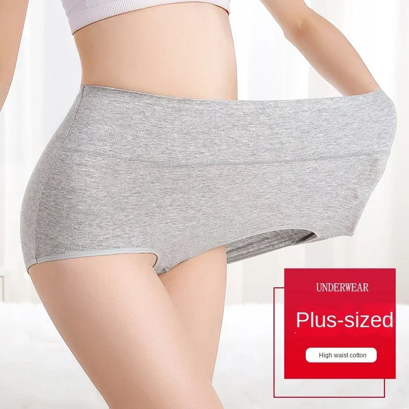 4Pcs Cotton Panties Women High Waist Underwear Body Slim Abdominal Shapers Plus Size Panties Briefs Girls Sexy Lingeries Female