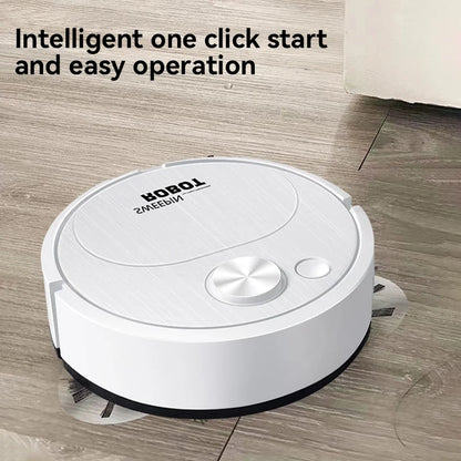 Automatic Electric Floor Vacuum Cleaner 3-in-1 1500Pa USB Rechargeable Wireless Sweeping Mop for Home Office Use